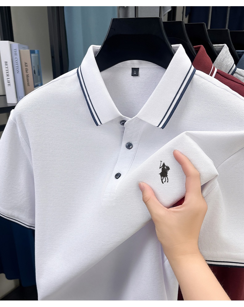 Polo Shirt Pique - Polo a Righe Estiva, 100% Cotone
