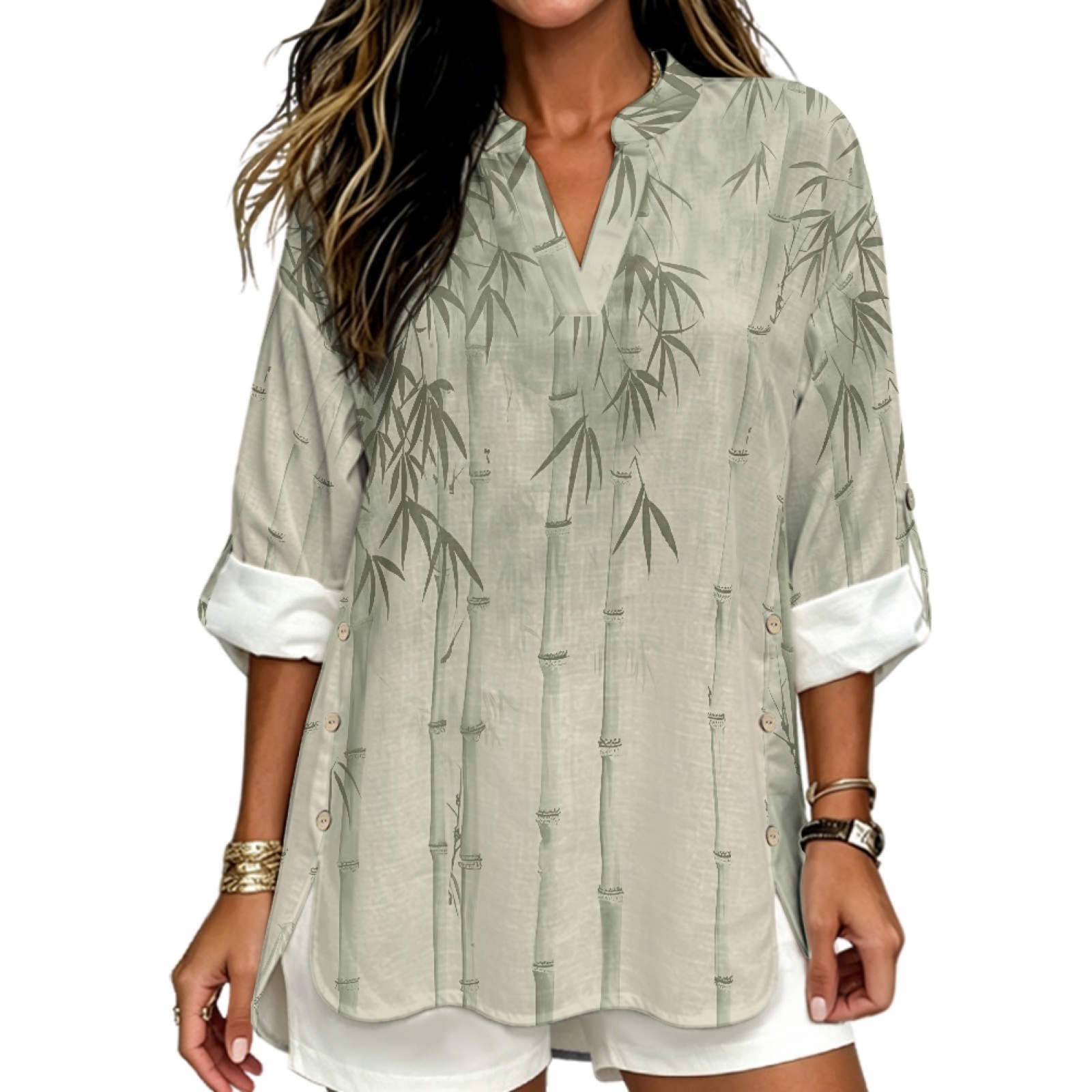 Linen Shirt Breathable - INSTANTARTS Camicia da donna in lino
