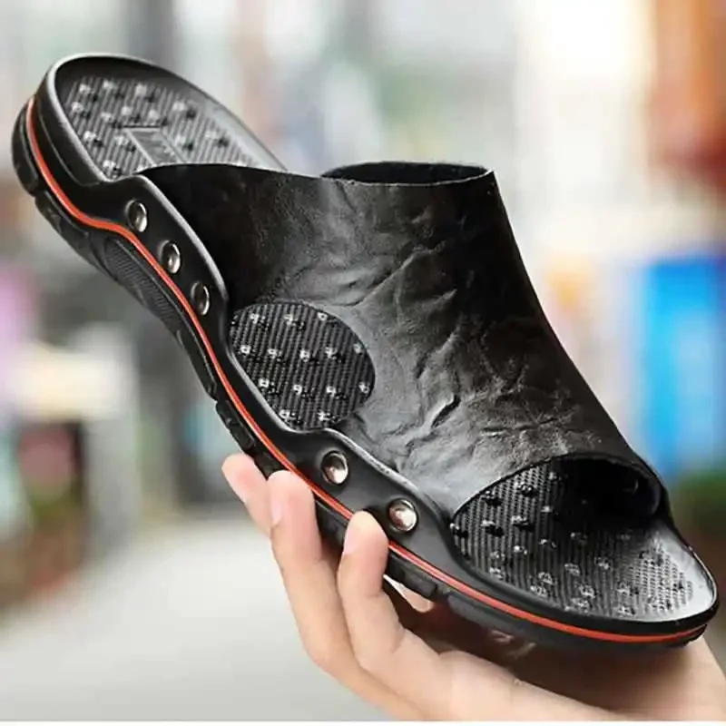 Flip Flop Leather Men - Pantofole in vera pelle da uomo