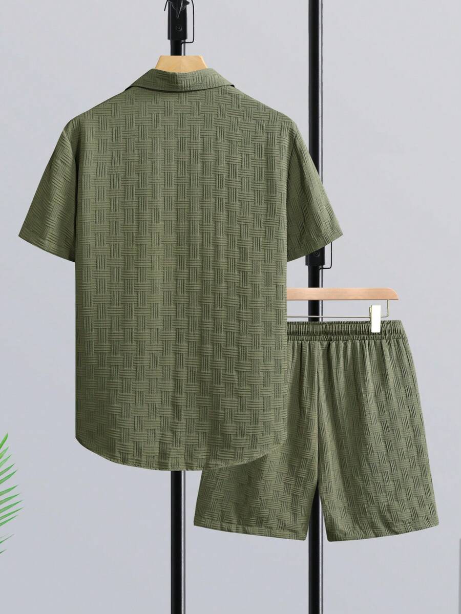 Short Linen Drawstring - Set Camicia a Maniche Corte e