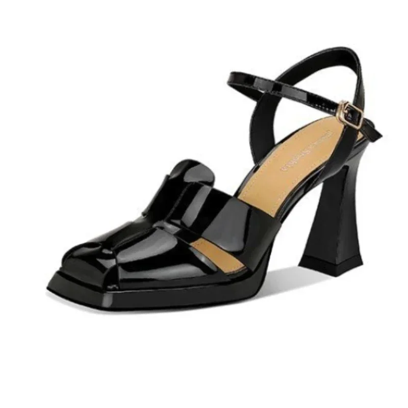 Casual Sandal Leather - Sandali con tacco alto da donna