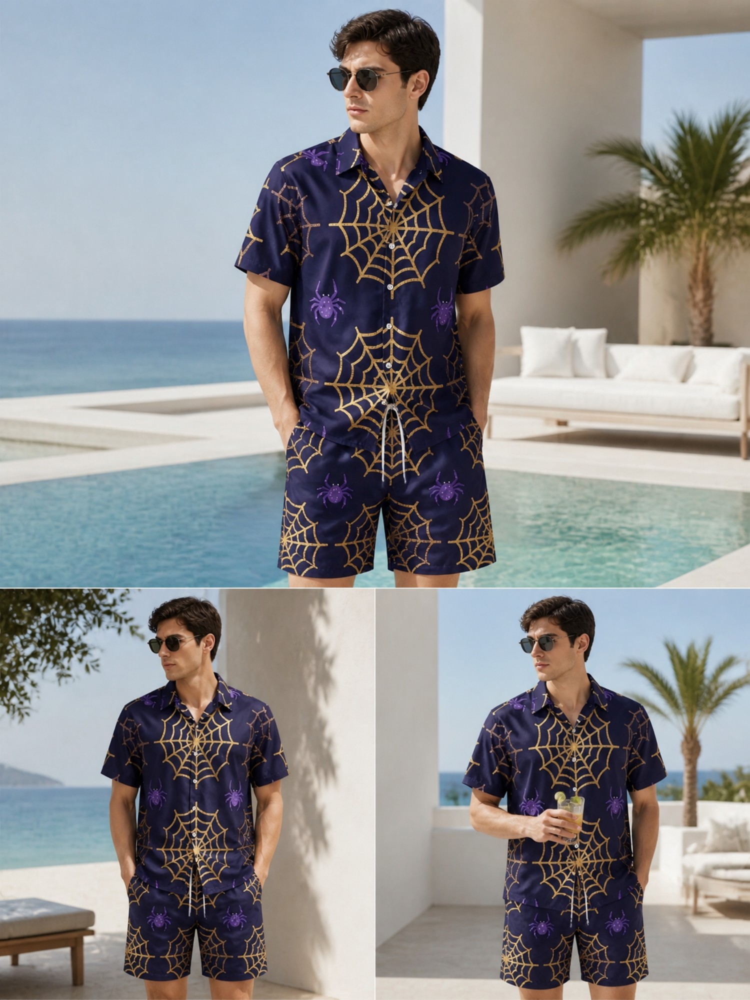 Resort Shirt Floral - Set di polo a maniche corte