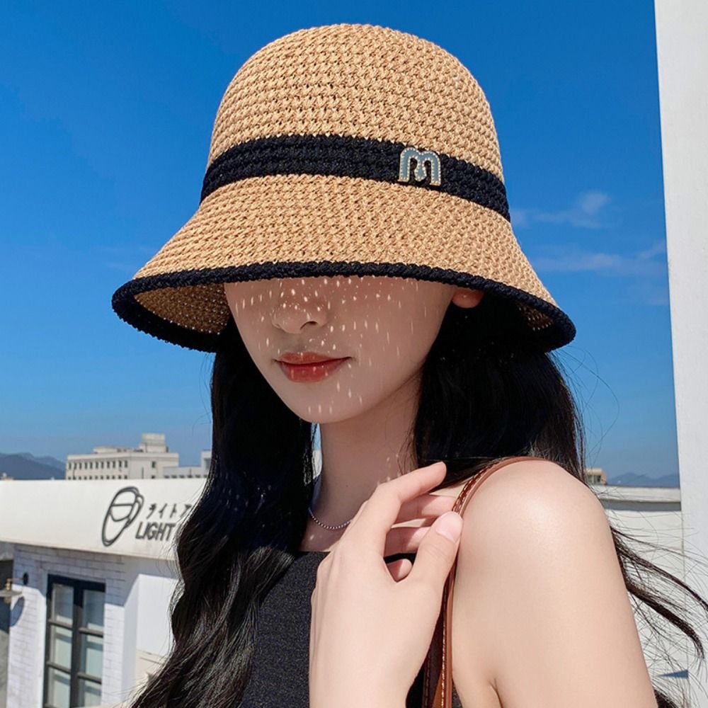 Bucket Hat Straw - Elegante cappello da pescatore con fiocco