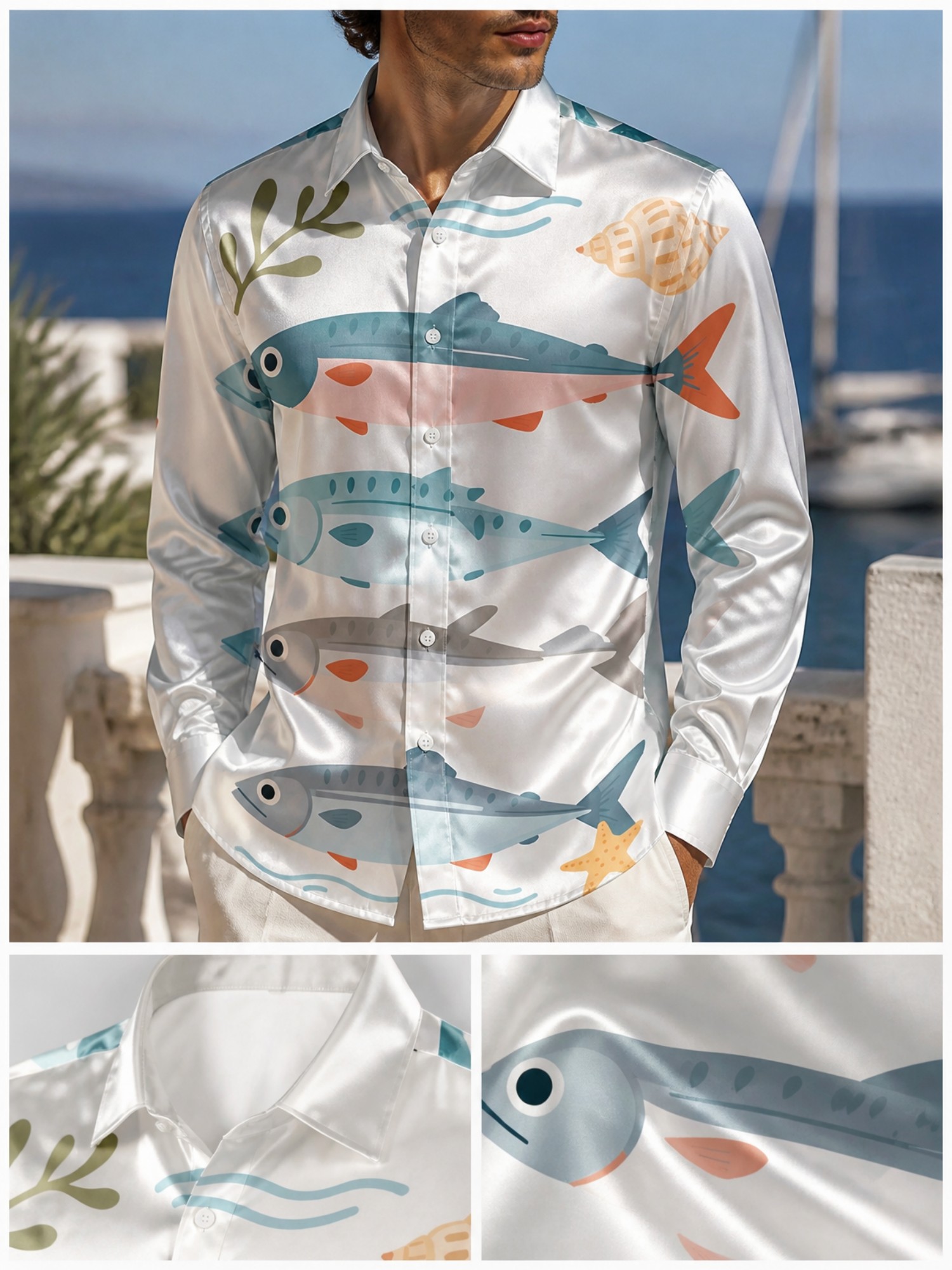 Resort Shirt Floral - Camicia da Uomo di Lusso in