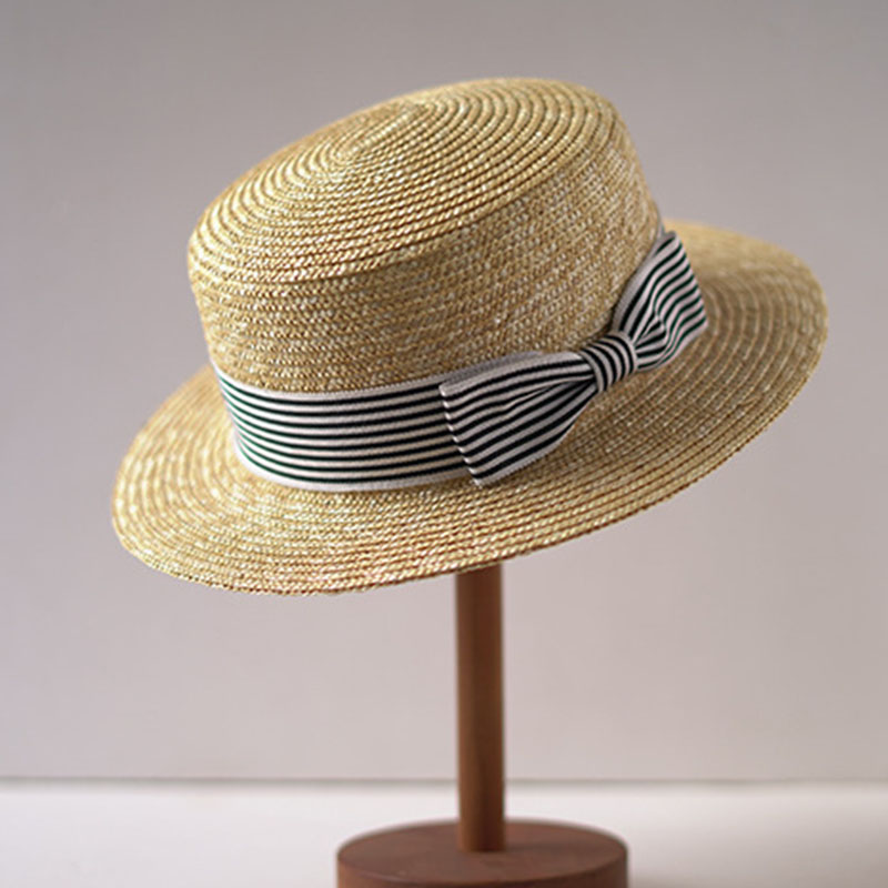 Bucket Hat Straw - Cappelli a tesa larga Boater Flat