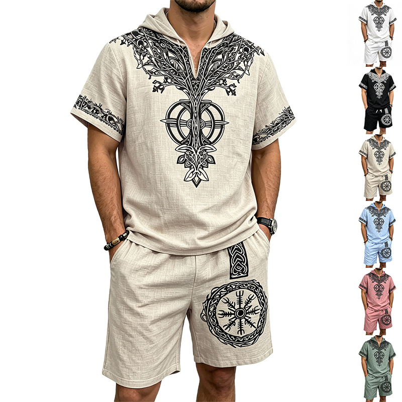 Short Linen Drawstring - Completo Estivo da Uomo in Stile