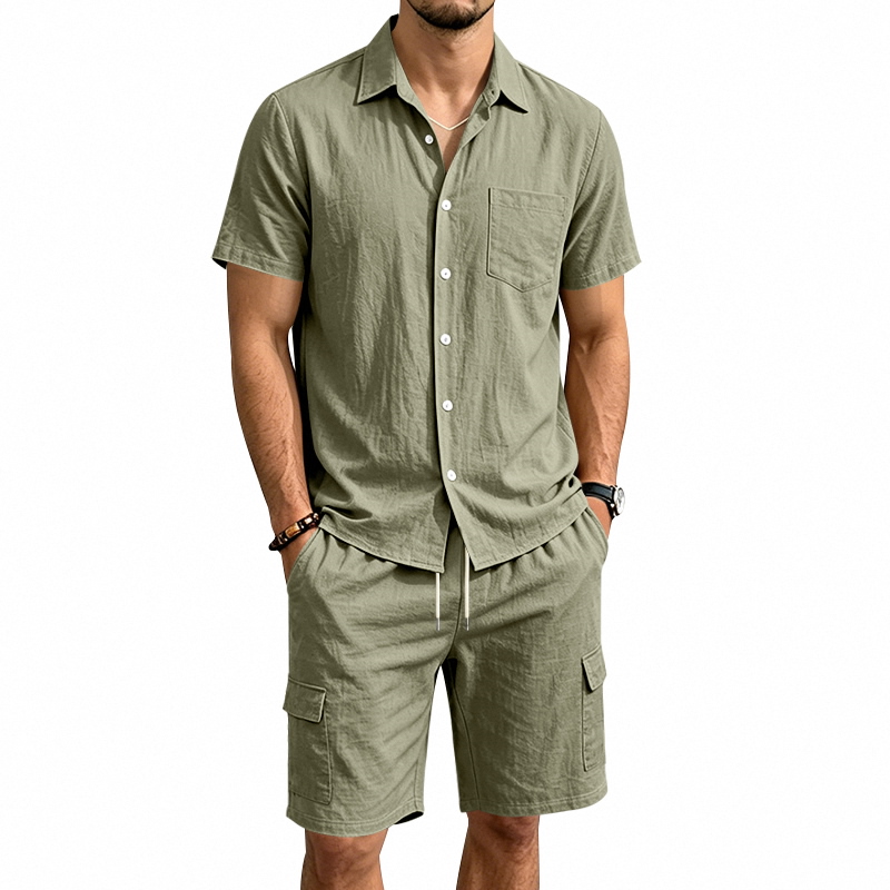 Linen Shirt Breathable - Completo Estivo da Uomo in Lino
