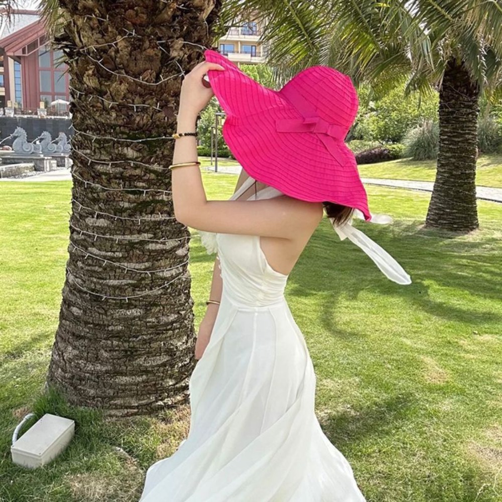Packable Hat Nylon - Cappello a Tesa Larga Pieghevole Fai-da-Te