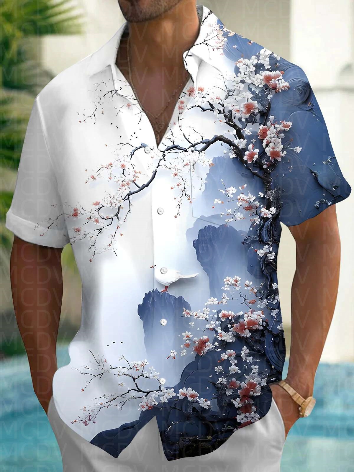 Camicia hawaiana da uomo con m - Shirt Camp Collar recensione e prezzo
