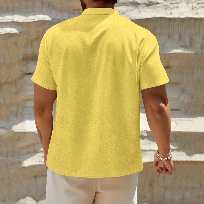 Camicia Henley da uomo in coto - Linen Shirt Breathable recensione e prezzo