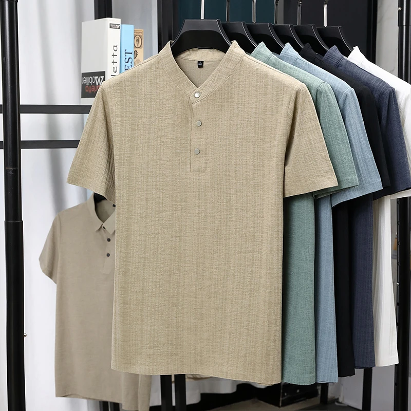 Camicie da uomo a maniche cort - Linen Shirt Breathable recensione e prezzo