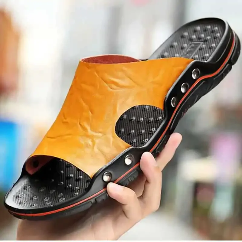 Pantofole in vera pelle da uom - Flip Flop Leather Men recensione e prezzo