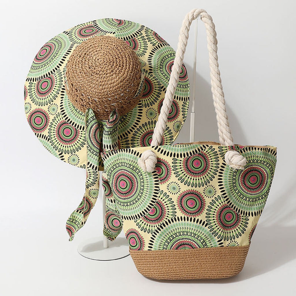 Set Cappello da Sole Boho in P - Bucket Hat Straw recensione e prezzo
