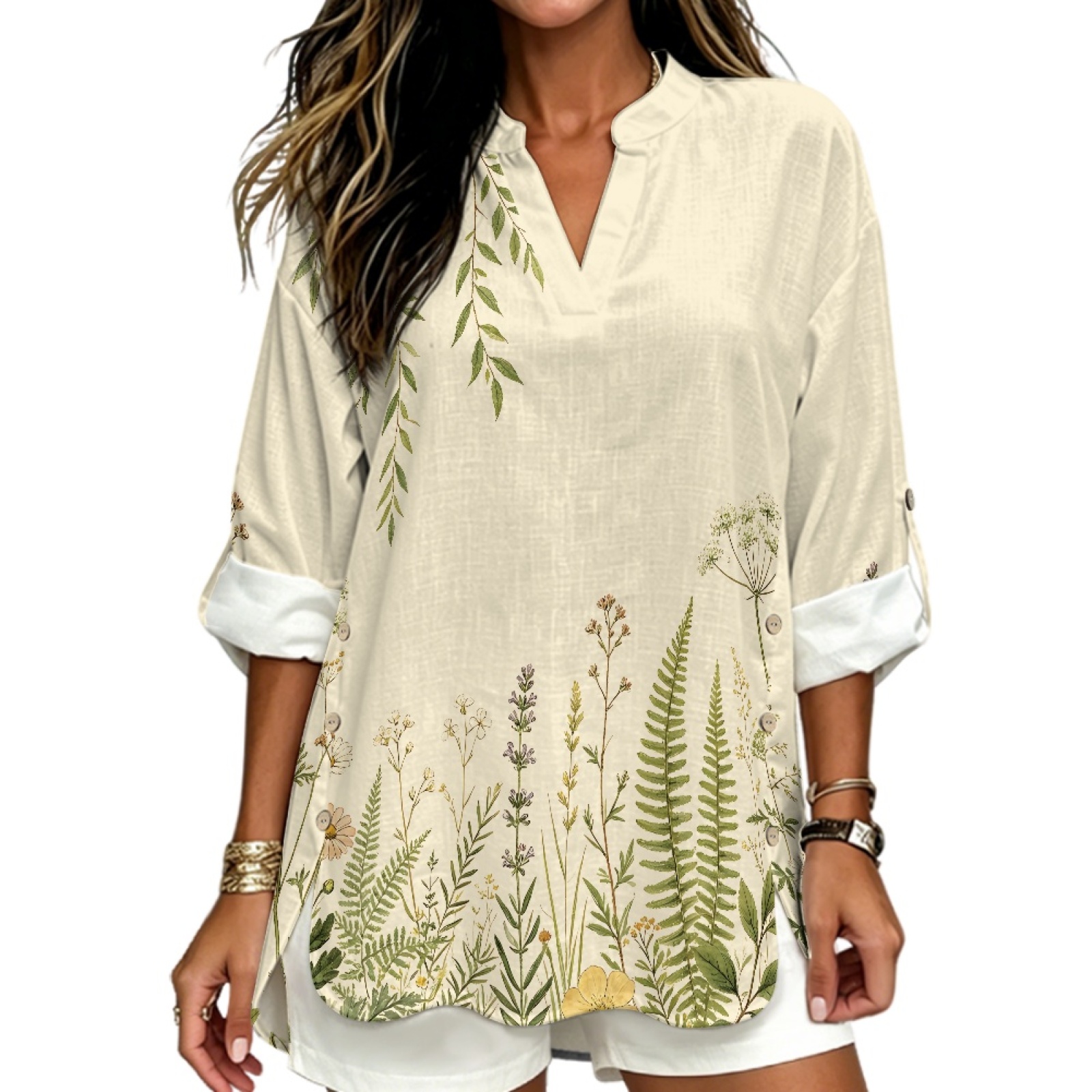 INSTANTARTS Camicia da donna i - Linen Shirt Breathable recensione e prezzo