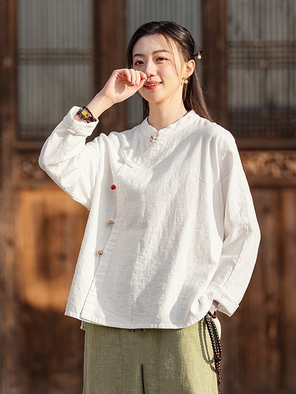 Nuovo Set in Stile Zen Cinese  - Linen Shirt Breathable recensione e prezzo