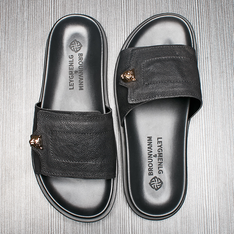 2025 Nuove pantofole in vera p - Flip Flop Leather Men recensione e prezzo